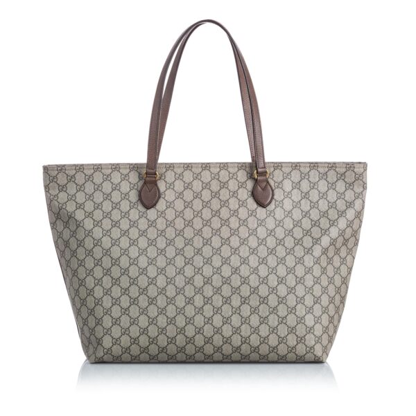 Gucci Brown GG Supreme Large Ophidia Soft Tote ITALY | Luna Bags
