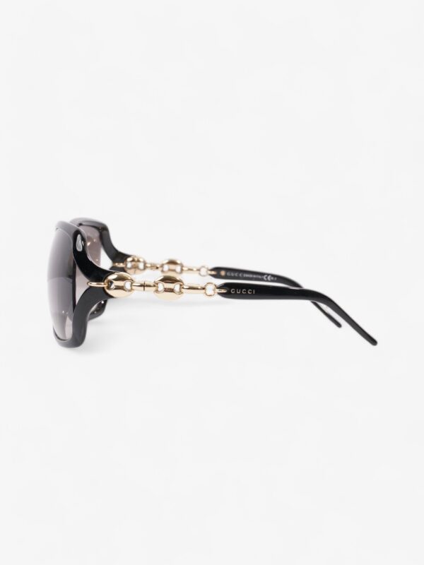 Gucci Chain Sunglasses Black / Gold Acetate 115mm | Luna Bags
