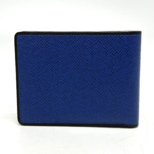 LOUIS VUITTON Folded wallet M30565 Taiga Leather blue Taiga Portefeuille mens Used | Luna Bags