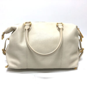 LOUIS VUITTON Boston Duffel bag leather white Sac Louis Women Used | Luna Bags