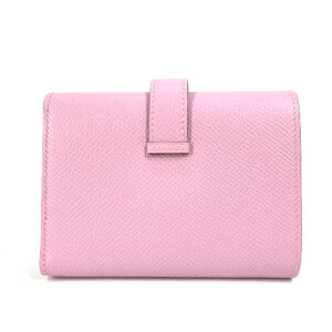 HERMES Trifold wallet Epsom pink Bearn combine | Luna Bags