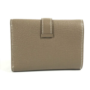 HERMES Trifold wallet Shave Gold Metal Bearn combine | Luna Bags