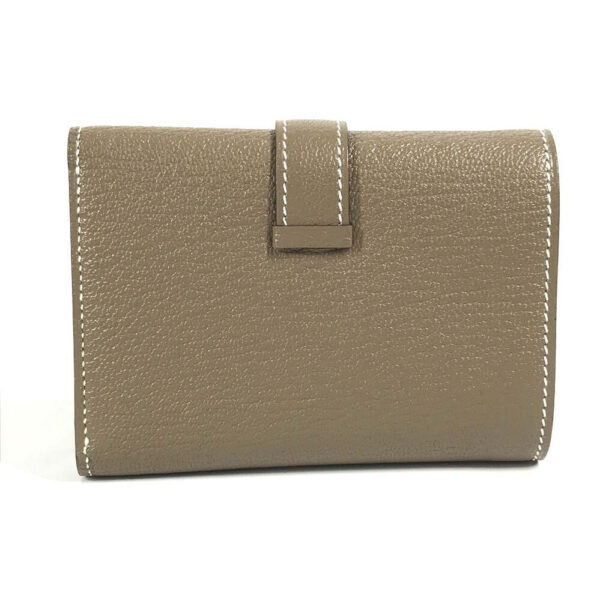 HERMES Trifold wallet Shave Gold Metal Bearn combine | Luna Bags
