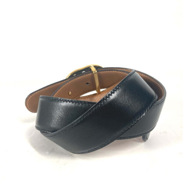 GUCCI belt 036�E519�E2964 leather black vintage GG logo buckle Women 65 Used | Luna Bags