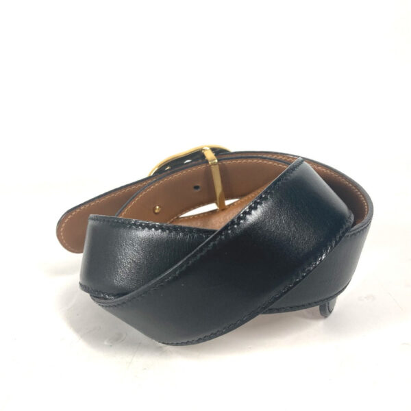 GUCCI belt 036�E519�E2964 leather black vintage GG logo buckle Women 65 Used | Luna Bags