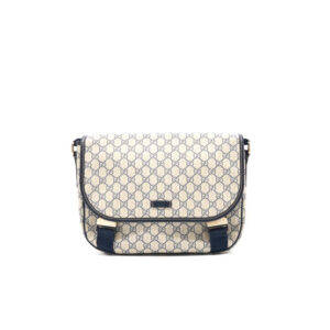 Gucci Beige/Brown GG Canvas and Leather Web Flap Messenger Bag | Luna Bags