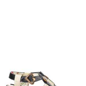GUCCI Heels Black White Heart Buckle | Luna Bags