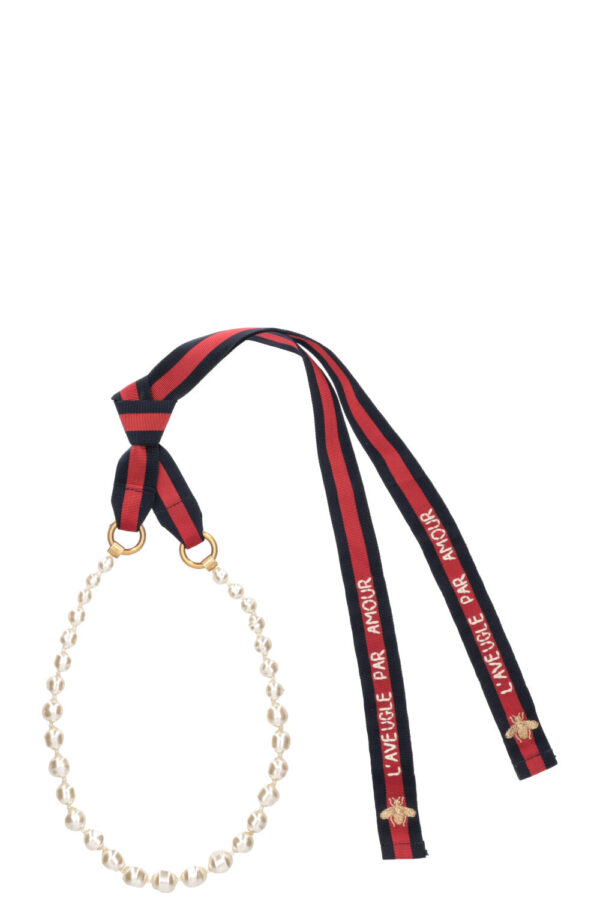 GUCCI Necklace Pearls Ribbon | Luna Bags