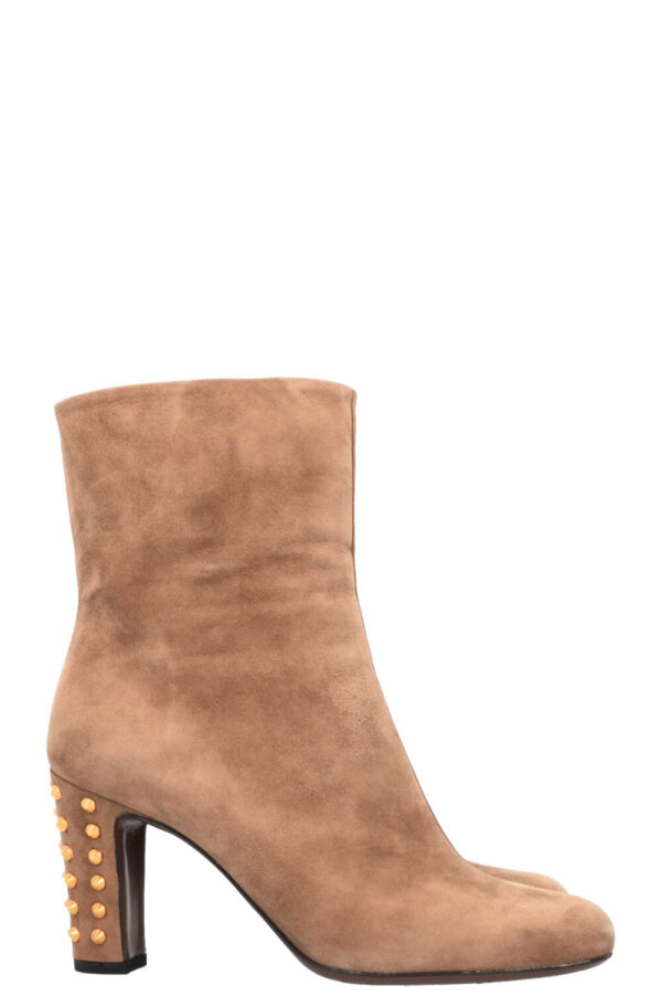 GUCCI Studded Boots Suede Brown | Luna Bags