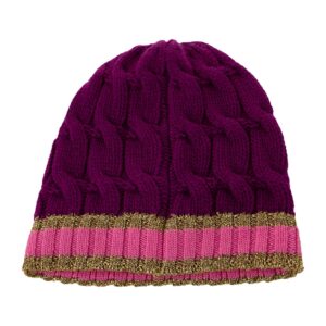 Gucci Cable Knit Beanie in Purple | Luna Bags