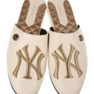 Gucci 2018 NY Yankees Slides in Ivory | Luna Bags