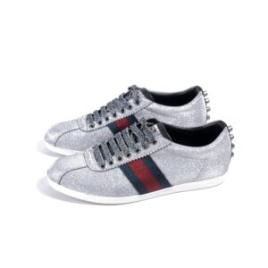 Gucci Glitter Web Sneaker With Studs | Luna Bags