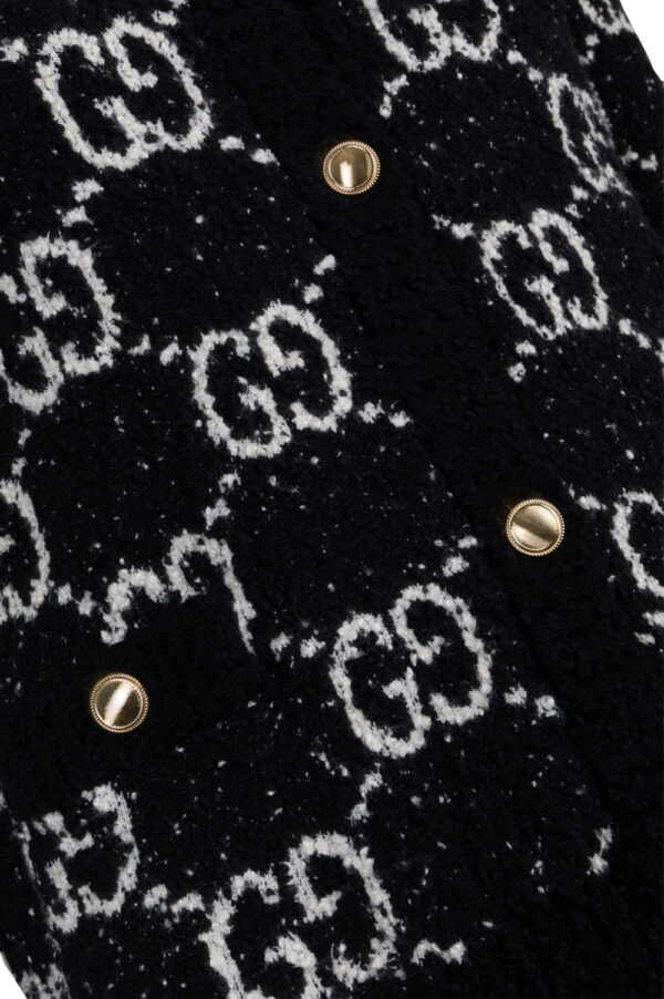 GUCCI Big GG Knit Cardigan Black | Luna Bags