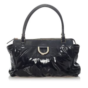 Gucci Abbey D-Ring Patent Leather Handbag | Luna Bags