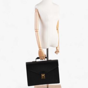 Louis Vuitton Brief Case Black Epi Leather | Luna Bags