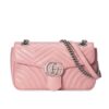 Gucci 443496 213317 Women's Candy Pink Matellase Leather Shoulder Bag (GG2068) | Luna Bags - Image 3