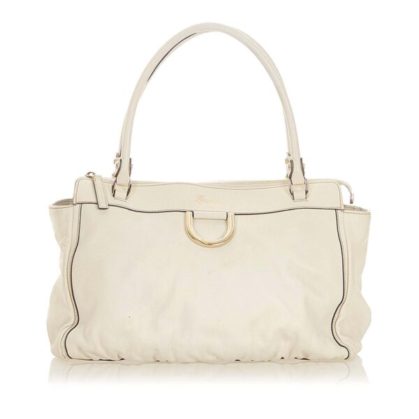 Gucci Abbey D-ring Leather Tote Bag (SHG-19550) | Luna Bags