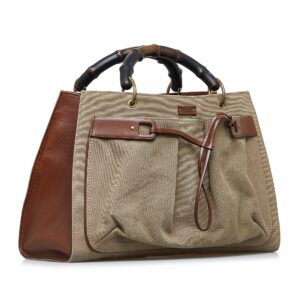 Gucci Bamboo Canvas Tote Bag (SHG-Rl4F7t) | Luna Bags