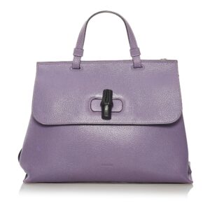 Gucci Bamboo Daily Leather Satchel | Luna Bags