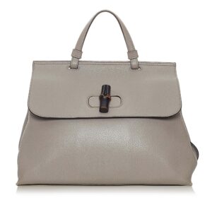Gucci Bamboo Daily Leather Satchel | Luna Bags