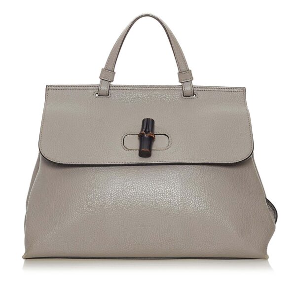 Gucci Bamboo Daily Leather Satchel | Luna Bags