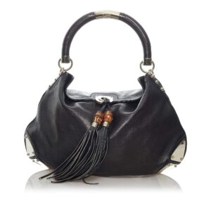 Gucci Bamboo Indy Leather Hobo Bag | Luna Bags