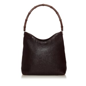 Gucci Bamboo Leather Shoulder Bag | Luna Bags