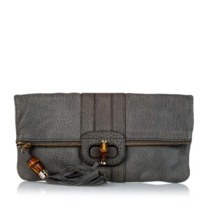 Gucci Bamboo Lucy Leather Clutch Bag | Luna Bags