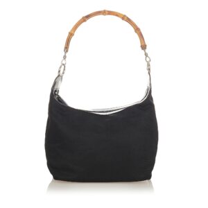 Gucci Bamboo Nylon Shoulder Bag | Luna Bags