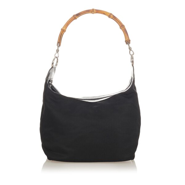 Gucci Bamboo Nylon Shoulder Bag | Luna Bags