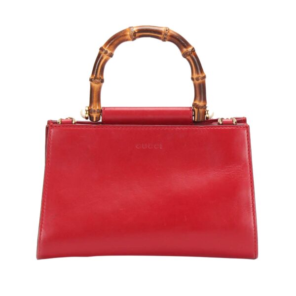 Gucci Bamboo Nymphaea Leather Satchel (SHG-bEqEts) | Luna Bags