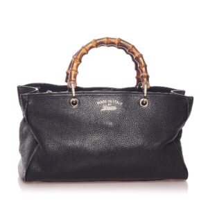 Gucci Bamboo Shopper Leather Handbag | Luna Bags