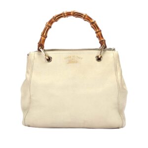 Gucci Bamboo Shopper Leather Satchel | Luna Bags