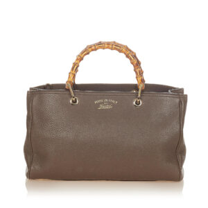 Gucci Bamboo Shopper Leather Satchel | Luna Bags