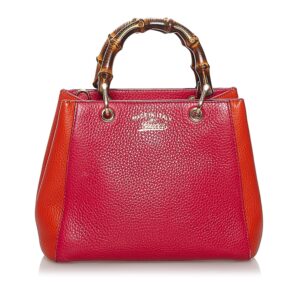 Gucci Bamboo Shopper Leather Satchel | Luna Bags