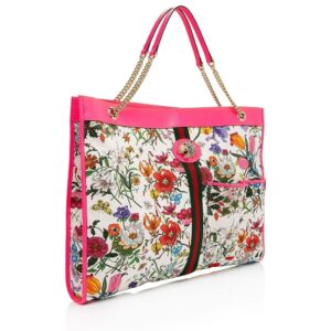 Gucci Canvas Flora Rajah Maxi Tote (SHF-3FjYSw) | Luna Bags