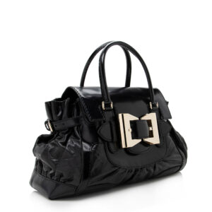 Gucci Patent Leather Dialux Queen Large Satchel (SHF-17585) | Luna Bags
