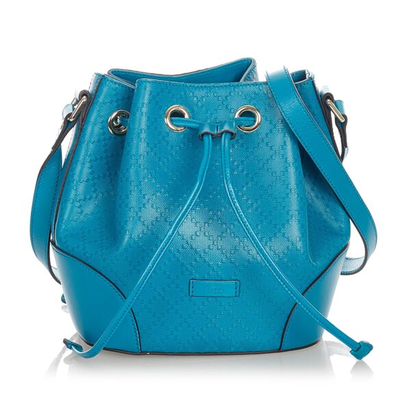 Gucci Diamante Bright Leather Bucket Bag | Luna Bags
