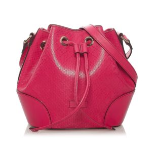 Gucci Diamante Bright Leather Bucket Bag | Luna Bags