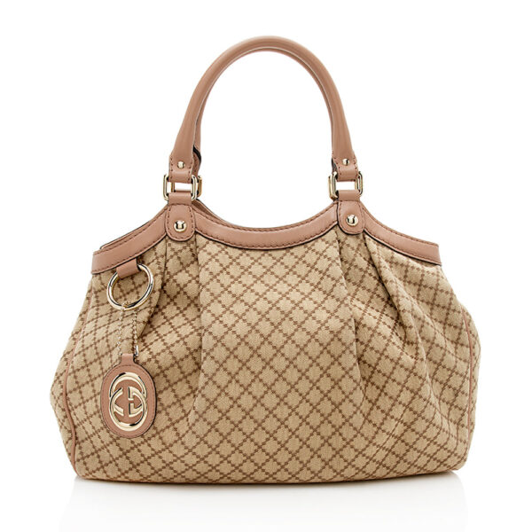 Gucci Diamante Canvas Sukey Medium Tote | Luna Bags