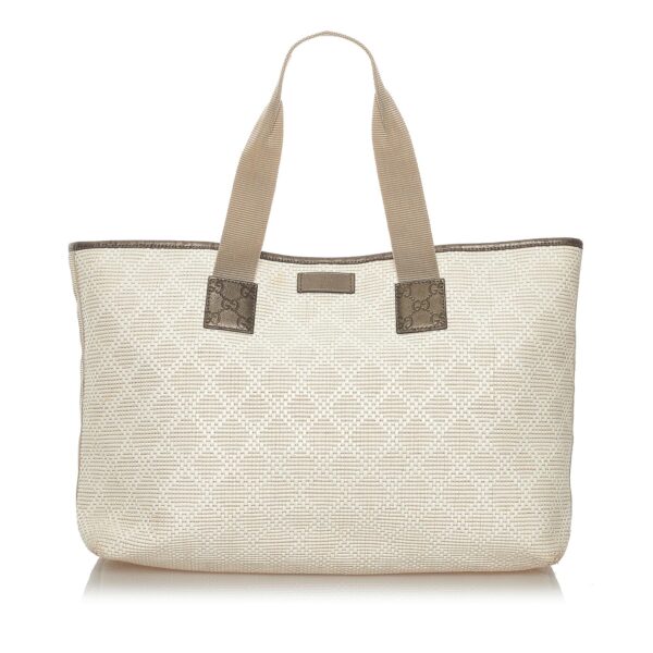 Gucci Diamante Raffia Tote Bag | Luna Bags