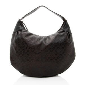 Gucci Embossed Leather Horsebit Large Hobo - FINAL SALE | Luna Bags