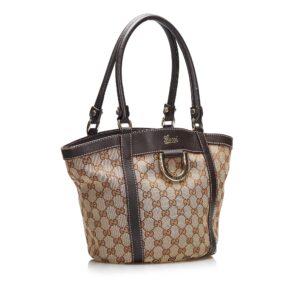 Gucci GG Canvas Abbey D-Ring Bucket Tote (SHG-URGinx) | Luna Bags