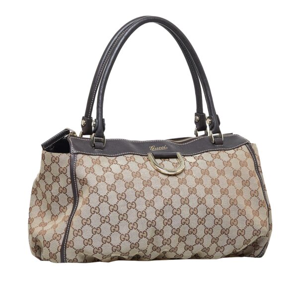 Gucci GG Canvas Abbey D-Ring Tote Bag (SHG-BPucH3) | Luna Bags