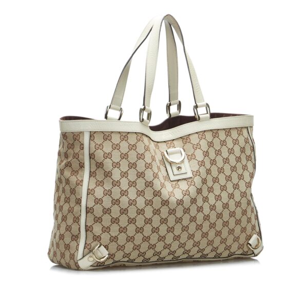Gucci GG Canvas Abbey D-Ring Tote Bag (SHG-5HkU7J) | Luna Bags