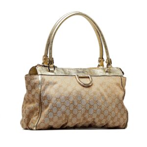 Gucci GG Canvas Abbey D-Ring Tote Bag (SHG-eTLgdn) | Luna Bags