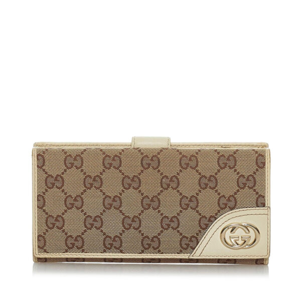Gucci GG Canvas Interlocking G Long Wallet | Luna Bags