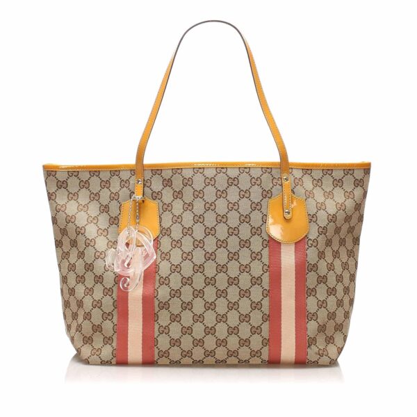 Gucci GG Canvas Tote Bag (SHG-11423) | Luna Bags