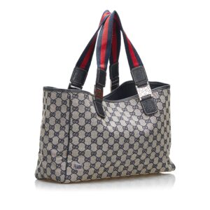 Gucci GG Canvas Web Pop Tote Bag (SHG-8Vt96e) | Luna Bags