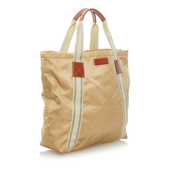Gucci GG Canvas Web Tote Bag (SHG-xK4BGg) | Luna Bags